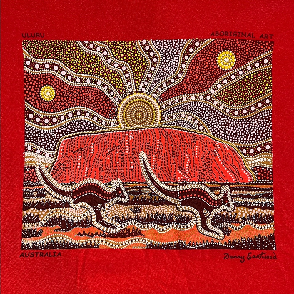 Vintage Goose’s T-Shirts ULURU ABORIGINAL ART AUSTRALIA Danny Eastwood Size XXL - Picture 2 of 7